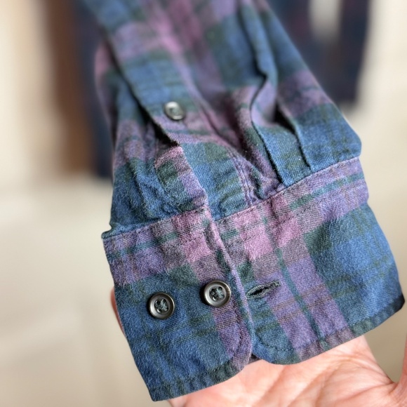 UNIQLO Men's Flannel Shirt 100% Cotton Plaid Button Down Long Sleeve Size M - Picture 5 of 8